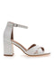 Weiße Sandalen mit Absatz und Riemen First Lady 410