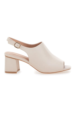 Beige Sandalen mit Blockabsatz First Lady 453
