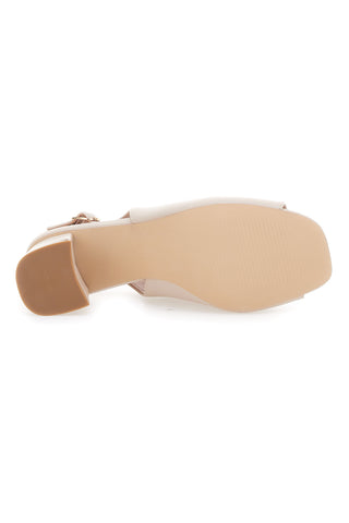 Beige Sandalen mit Blockabsatz First Lady 453