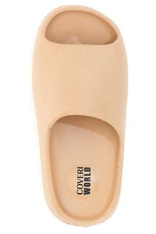 Coveri World 46 Beige Gummi-Slipper