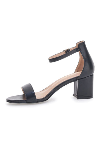 First Lady 402 Schwarze Sandalen mit Blockabsatz