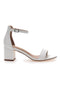 Weiße First Lady Sandalen mit Absatz 402