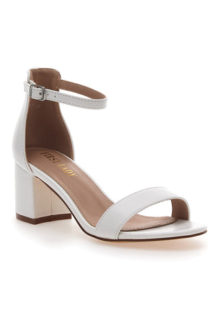 Weiße First Lady Sandalen mit Absatz 402
