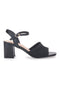 Schwarze First Lady Sandalen mit Blockabsatz 422