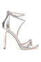 Silberne Sandalen mit 12 cm Absatz First Lady 411
