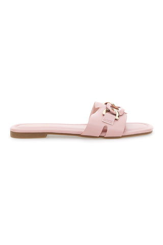 Rosa niedrige Hausschuhe mit Kette Talemi 1068