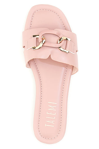 Ciabatte Basse Rosa con Catenella Talemi 1068