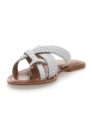 Weiße Hausschuhe mit Flip-Flops im Pittarello-Look 4582