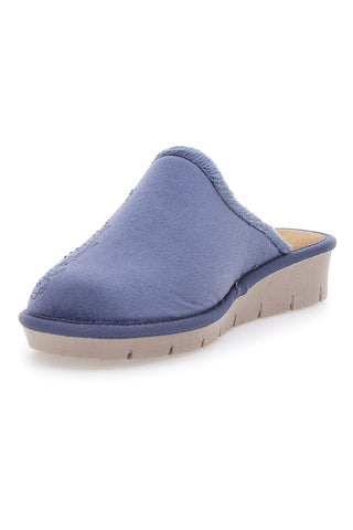 Pantofole blu con ricamo Beego 7306