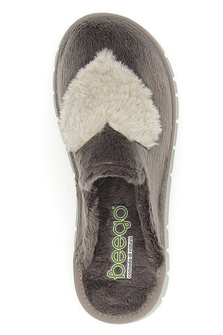 Pantofole Taupe con Cuore Beego 7883