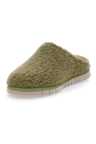 Beego 7485 grüne Teddy-Hausschuhe