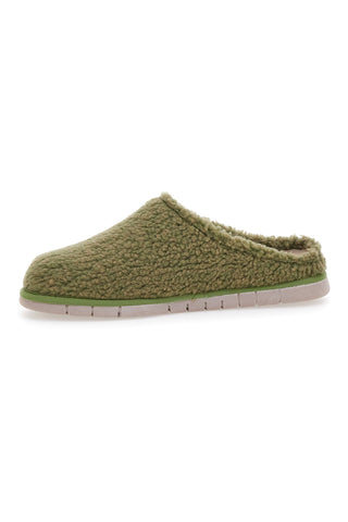 Beego 7485 grüne Teddy-Hausschuhe