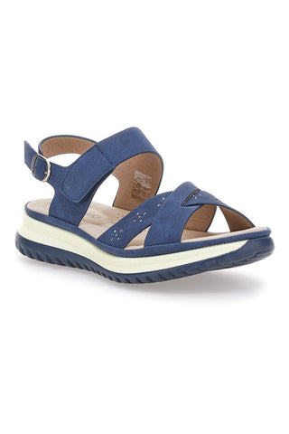 Sandali Navy Con Cinturino Slingback Mio Tempo Mina412