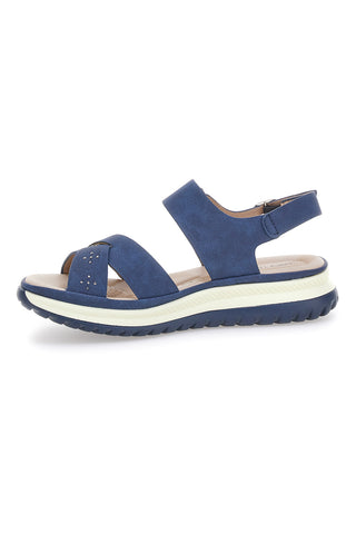 Sandali Navy Con Cinturino Slingback Mio Tempo Mina412