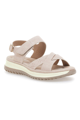 Sandali Beige Con Cinturino Slingback Mio Tempo Mina412