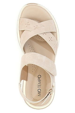 Sandali Beige Con Cinturino Slingback Mio Tempo Mina412