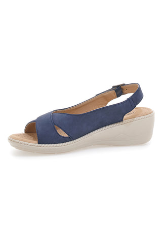 Marineblaue Slingback-Plateau-Sandalen My Time MIN9180