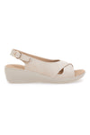Beige Slingback-Plateau-Sandalen My Time MIN9180