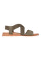 Skechers – Desert Kiss Low – Grüne Sandalen mit elastischem Band