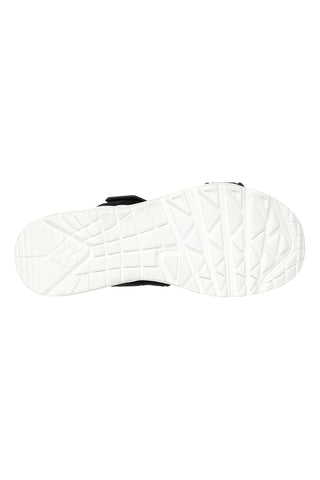 Skechers Uno – Summer Stand2 Vegane schwarze Sandalen mit Klettverschluss