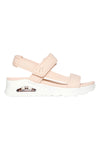 Skechers Uno – Summer Stand2 Vegane rosa Sandalen mit Klettverschluss