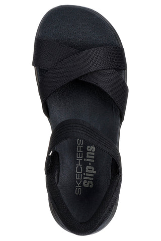 Sandalo Slingback Vegani neri Skechers Ultra Flex 3.0 - Never Better