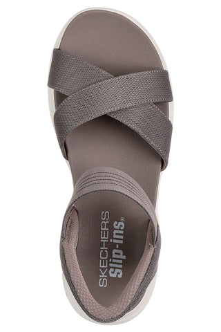 Sandalo Slingback Vegani Grigi Skechers Ultra Flex 3.0 - Never Better