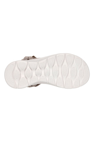 Taupefarbene, wasserdichte Sandalen mit verstellbarem Riemen