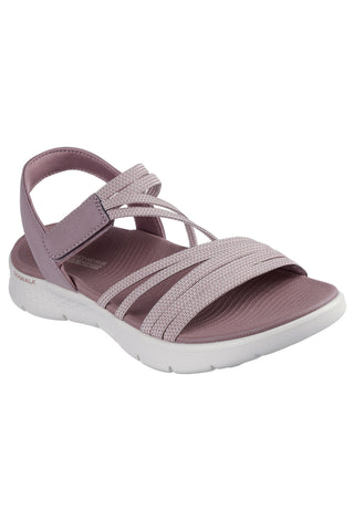 Sandali Rosa con cinturini elastici Skechers GO WALK FLEX SANDAL EMMA