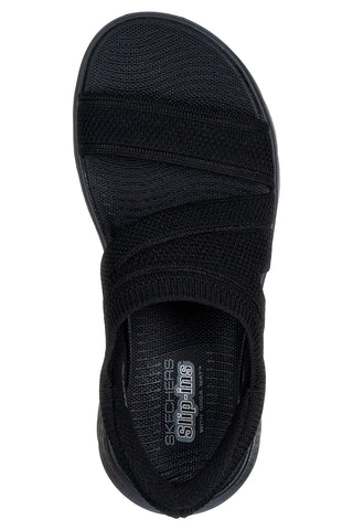 Schwarze Slip-In-Sandalen SKECHERS GO WALK FLEX SANDAL ENTICING