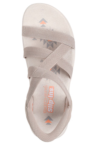 Sandalen Taupe Skechers Hands Free Slip-ins: Reggae Slim - Stretch Flex
