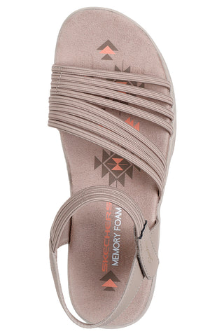 Sandali Vegan Taupe Skechers Reggae Slim Coffee Run