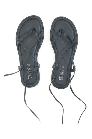Schwarze Gladiator-Sandalen mit Flip-Flops PITTARELLO SUN A6700101