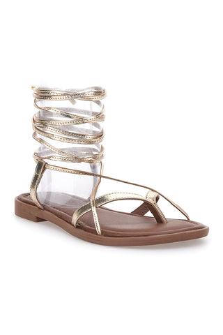 Sandali alla Schiava Platino con Infradito e Tomaia in Pelle PITTARELLO SUN A6700103