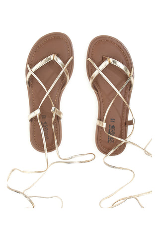 Sandali alla Schiava Platino con Infradito e Tomaia in Pelle PITTARELLO SUN A6700103