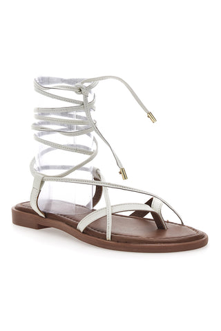 Sandali bianchi alla schiava in pelle Pittarello Sun TIMA670