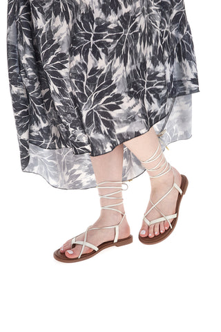 Pittarello Sun TIMA670 Gladiator-Sandalen aus weißem Leder