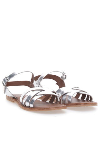 Sandali Argento con Punta Squadrata e Tomaia in Pelle PITTARELLO SUN A99311104