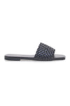 Schwarze Hausschuhe mit gewebtem Band MON DIEU PRE5410