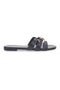 Ciabatte Flat Nere con Fibbia Oro MON DIEU PREA1320