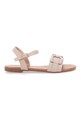 Nudefarbene Sandalen mit Maxi-Frontkette Mon Dieu PREA15350
