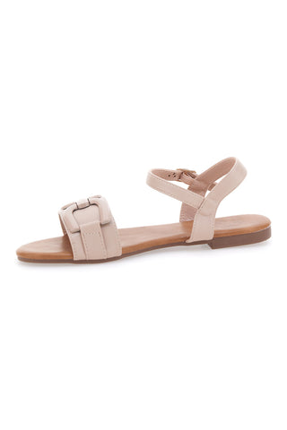 Nudefarbene Sandalen mit Maxi-Frontkette Mon Dieu PREA15350