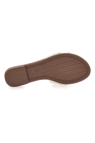 Ciabatte Flat con Fibbia Bianca MON DIEU PREA441