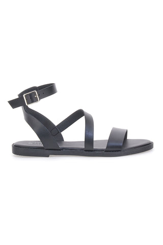 Schwarze Sandalen mit Knöchelriemen MON DIEU PREA440