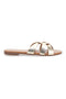 Platin-Slipper mit gekreuztem Obermaterial MON DIEU PREA444