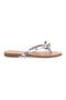 Flip-Flops mit silberner Schleife und Nieten MON DIEU PREA842