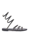 Sandali Alla Schiava Neri con Glitter THE FIRST CHIC PRE9300