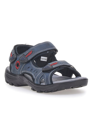 Sandali blu con chiusura a strappo Canguro CA1002