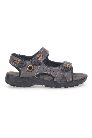 Sandali marroni con strappi regolabili Canguro CA1002 da donna