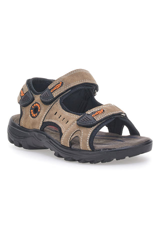 Beige Sandalen mit verstellbaren Riemen Canguro CA1002 für Damen